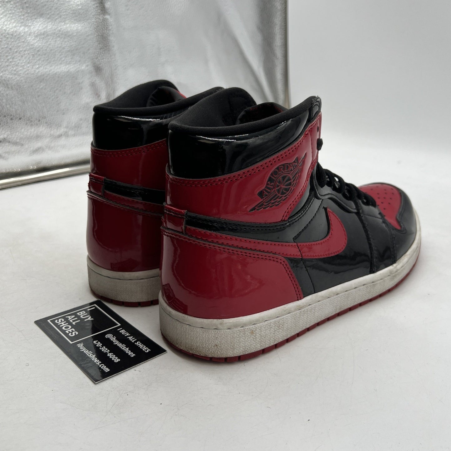 Size 9.5 - Air Jordan 1 Retro OG High Patent Bred (555088-063)