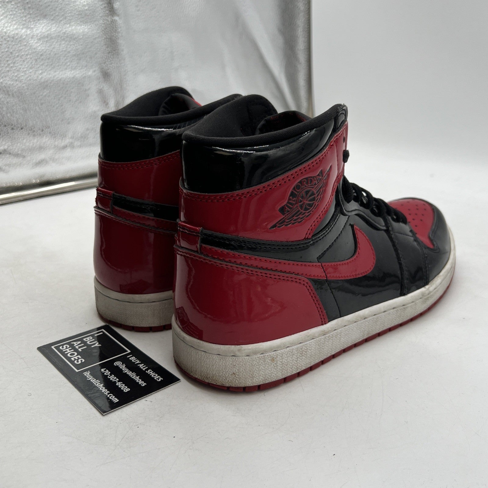 Size 9.5 - Air Jordan 1 Retro OG High Patent Bred (555088-063)
