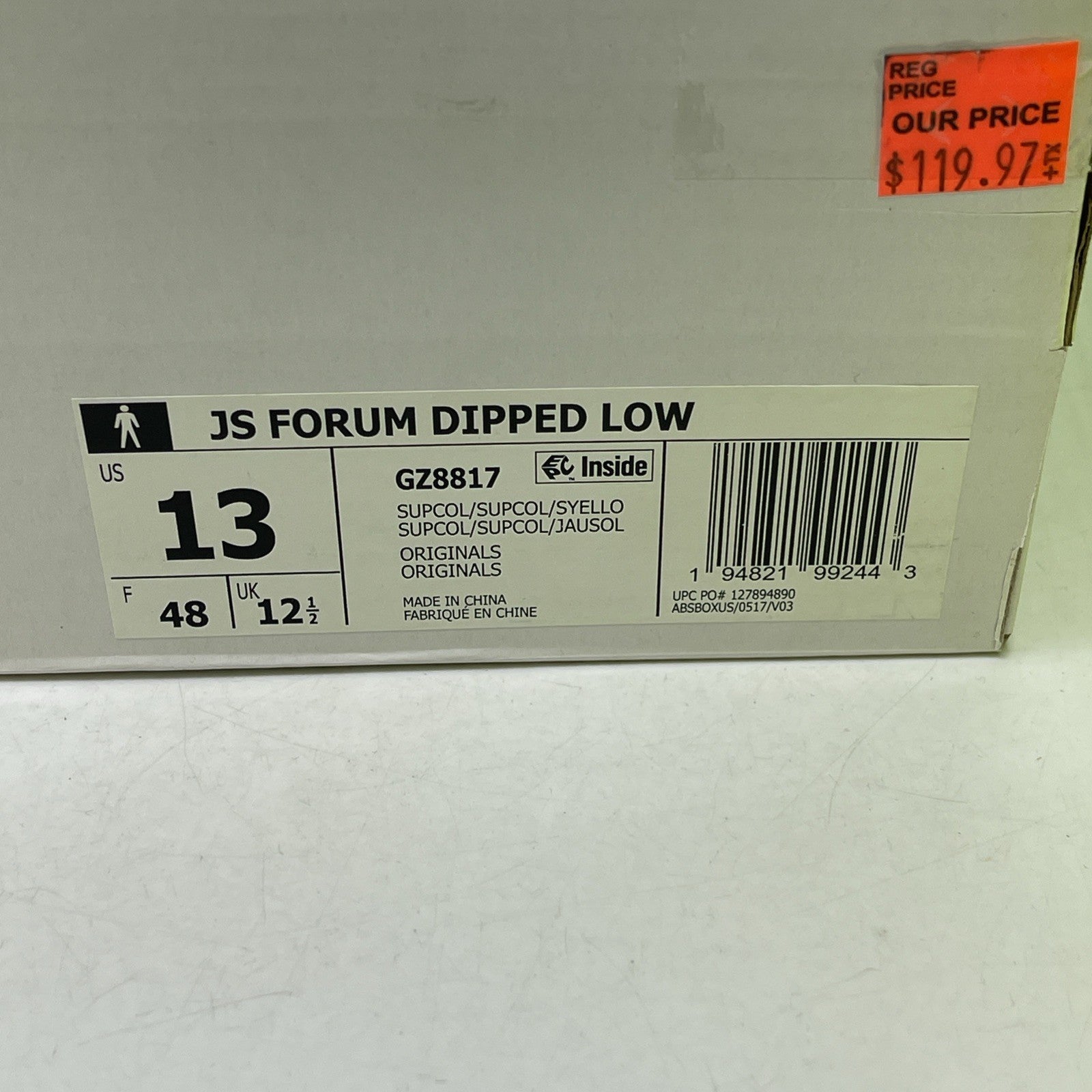 Size 13 - Adidas Jeremy Scott x Forum Low Dipped Yellow Fluorescent (GZ8817)