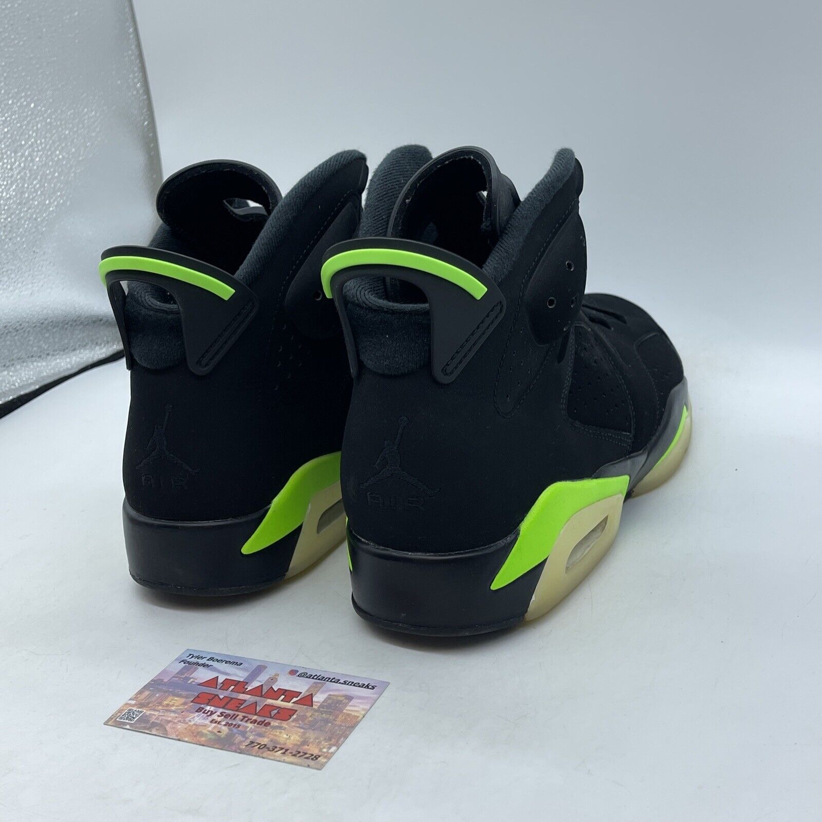 Size 11 - Jordan 6 Retro Electric Green 2021 Black Suede (CT8529-003)