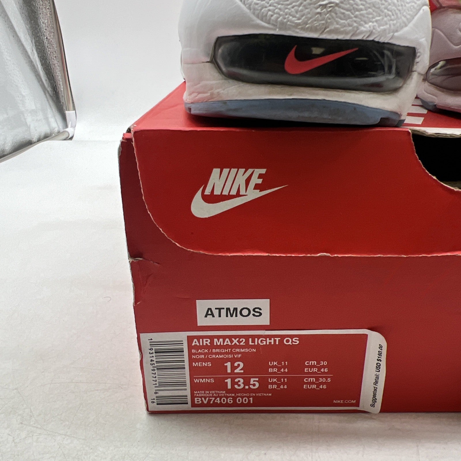 Size 12 - Nike Atmos x Air Max 2 Light QS Logos (BV7406-001)