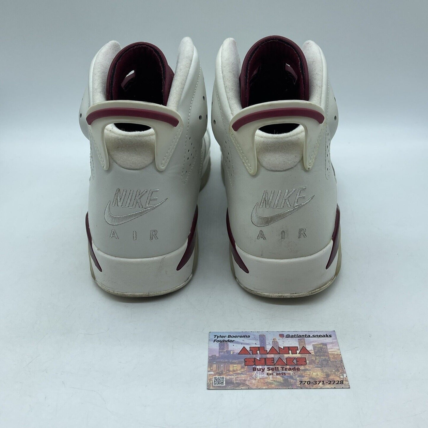 Size 12 - Air Jordan 6 Retro 2015 Maroon Tan Leather (384664-116)