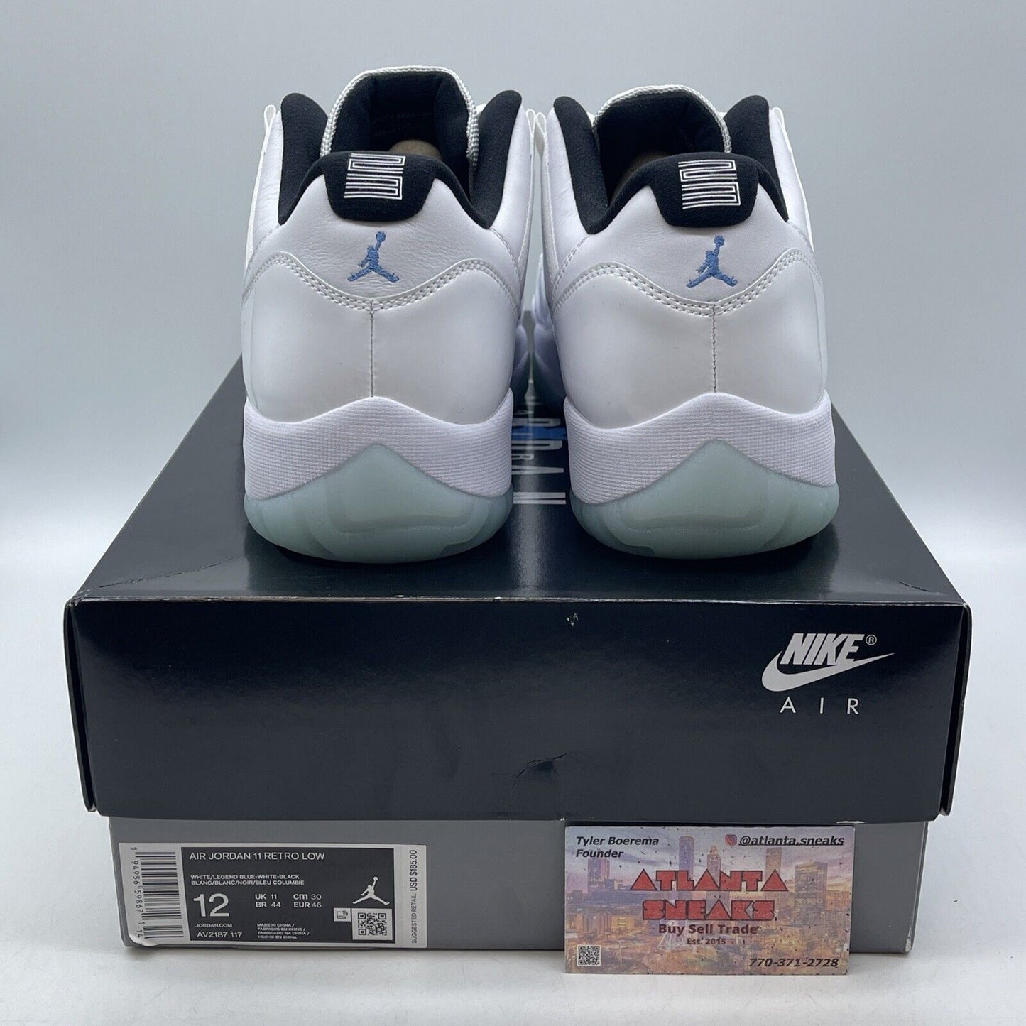 Size 12 - Jordan 11 Retro Low Legend Blue White Leather (AV2187-117)