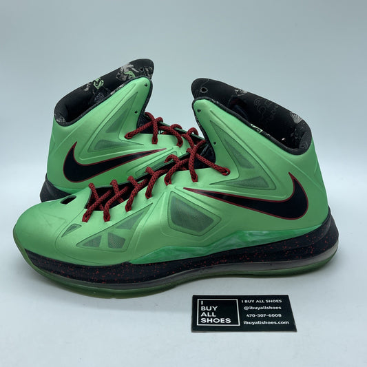 Size 13 - Nike LeBron 10 Cutting Jade Green Black Leather (541100-303)