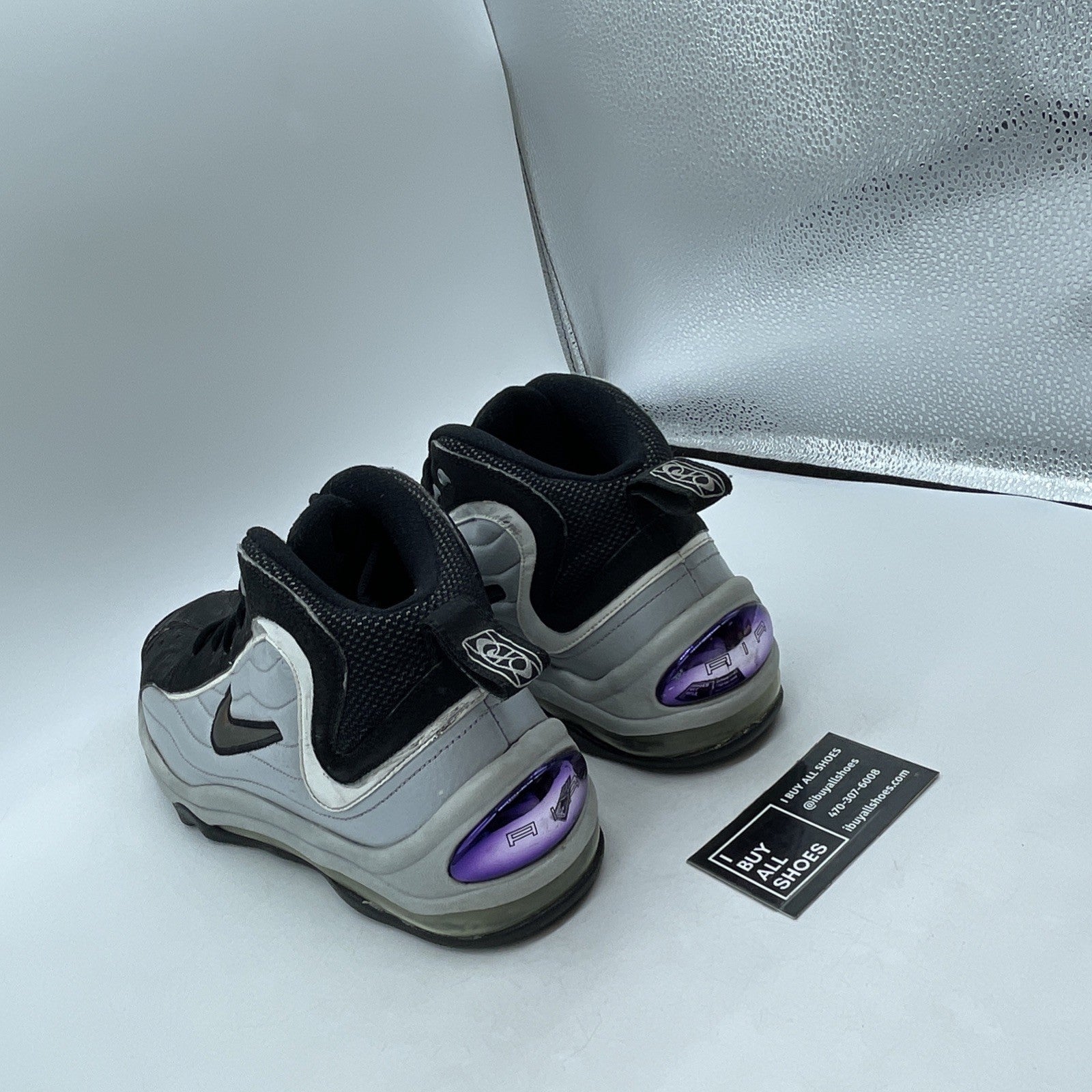 Size 12 - Nike Air Total Max Uptempo Metallic Silver Black (366724-001)