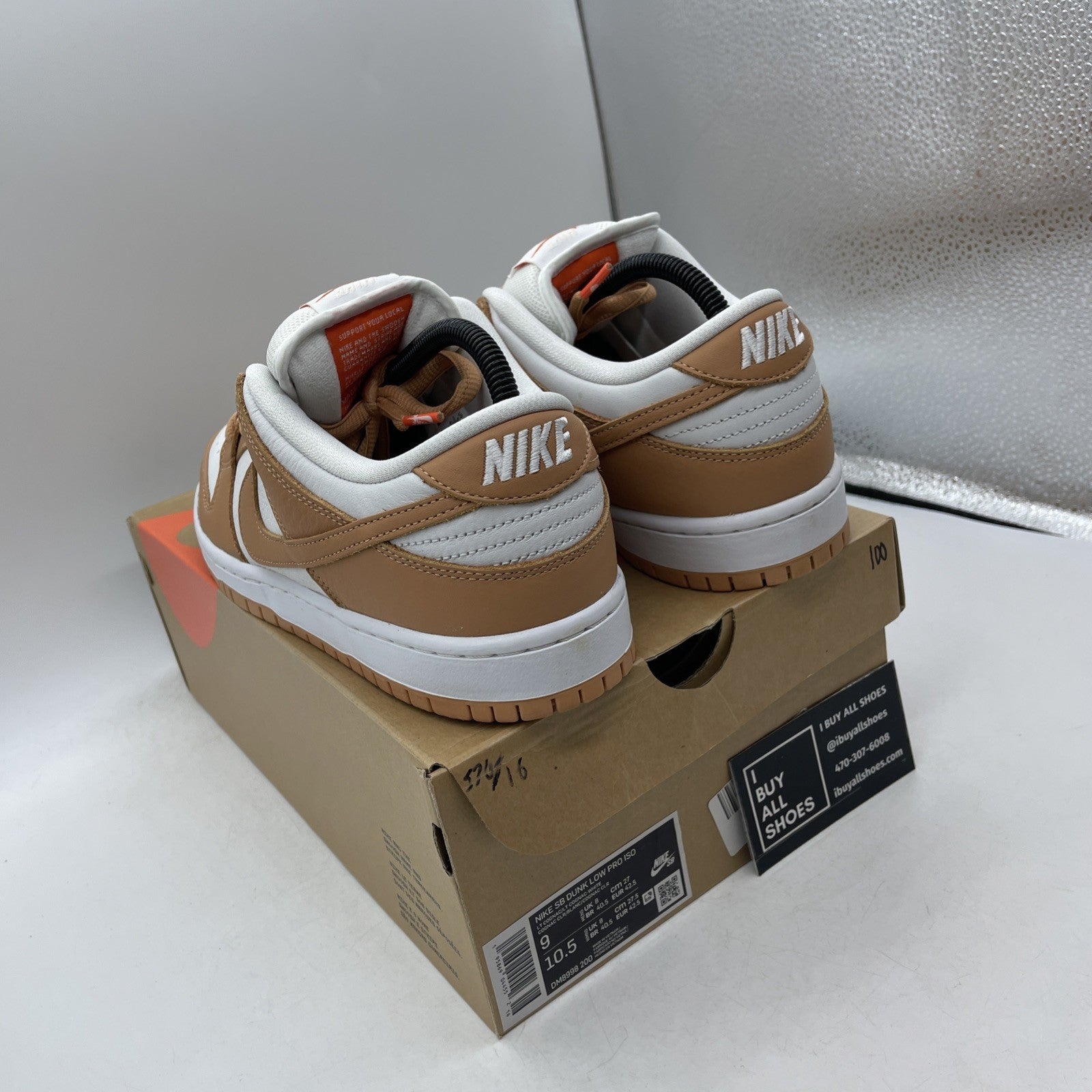 Size 9 - Nike Dunk Pro ISO SB Low Light Cognac