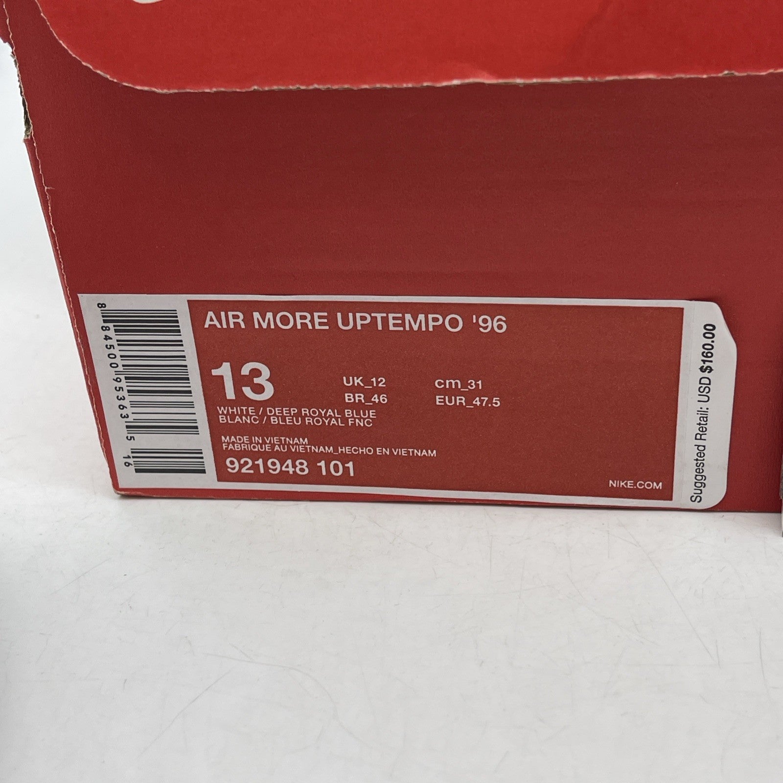 Size 13 - Nike Air More Uptempo Knicks (921948-101)