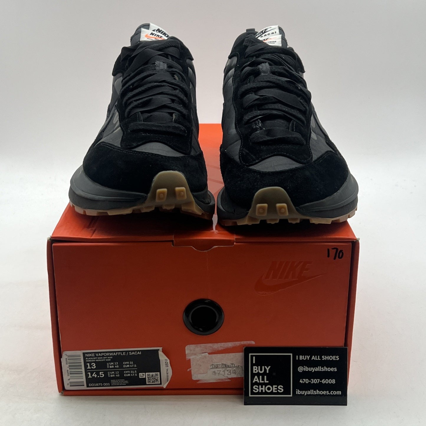 Size 13 - Nike VaporWaffle x Sacai Black (DD1875-001)