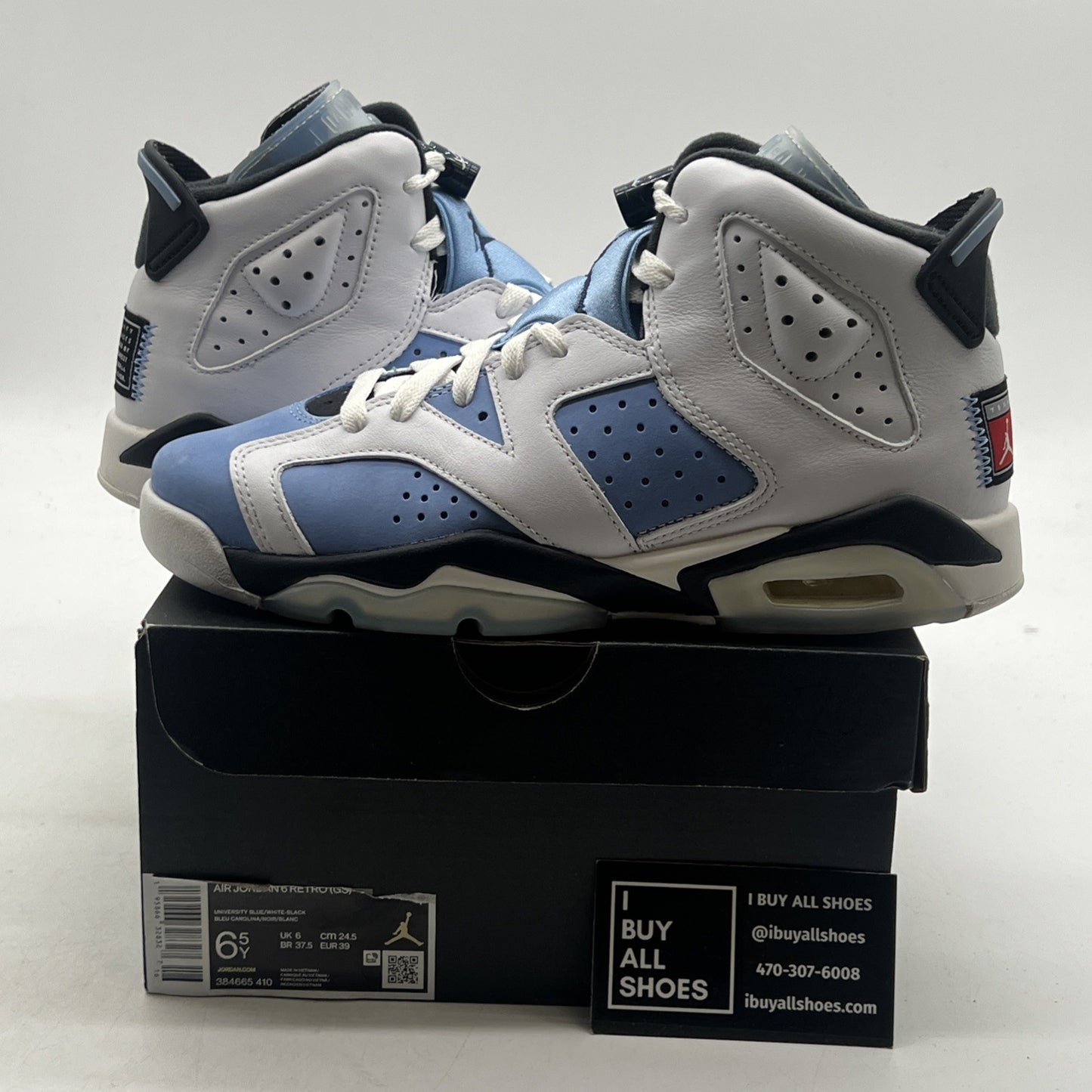 Size 6.5 - Air Jordan 6 Retro Mid UNC Home (384665-410)