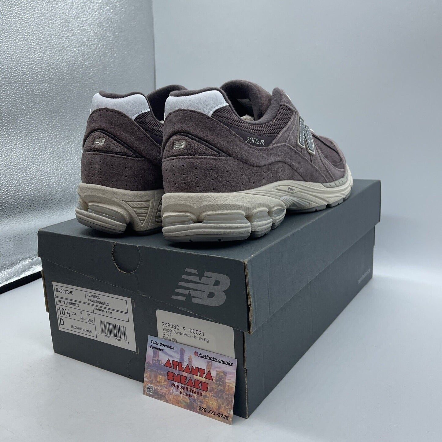Size 10.5 - New Balance 2002R Suede Pack - Dusty Fig Grey White (M2002RHD)
