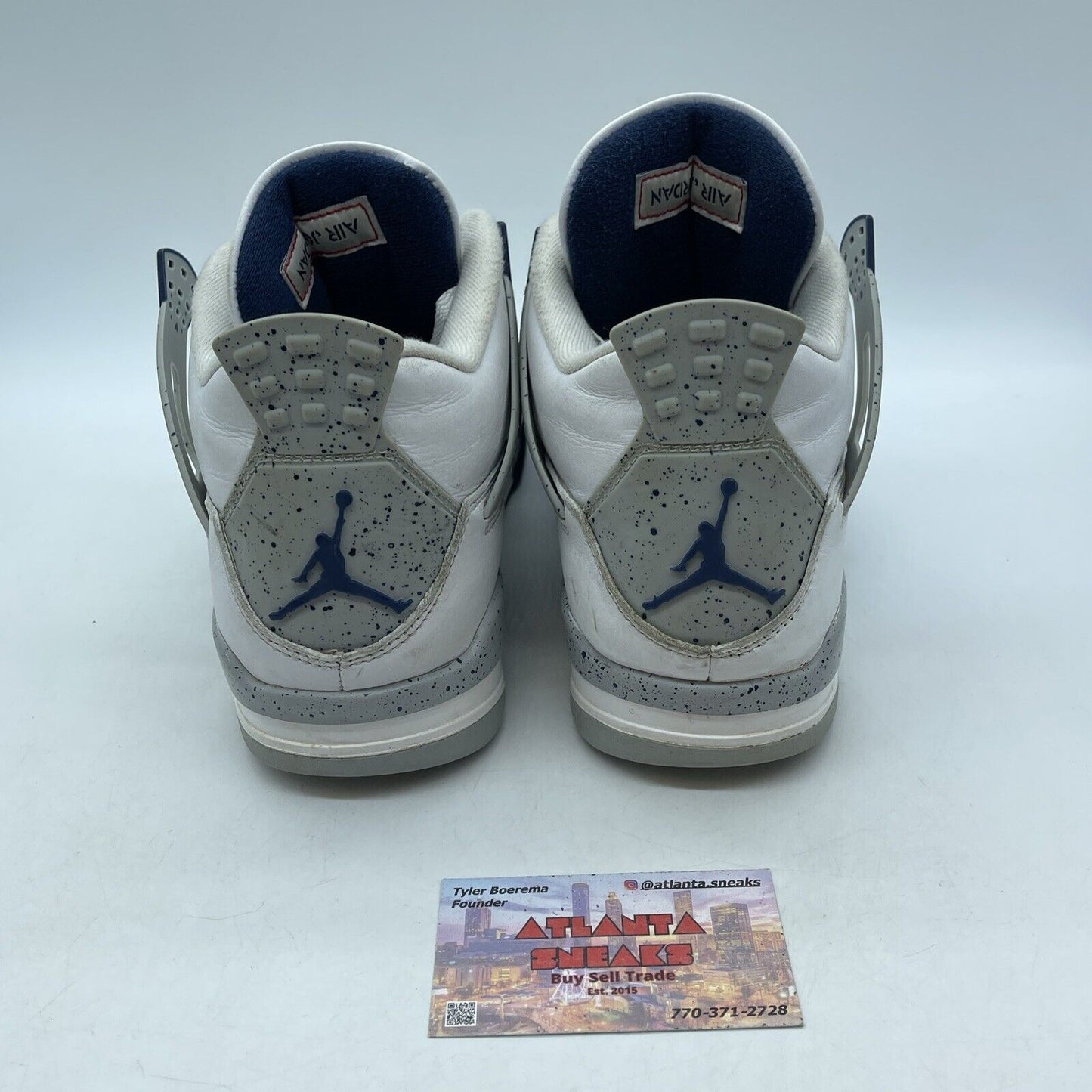 Size 10 - Jordan 4 Retro Mid Midnight Navy Grey White Leather (DH6927-140)