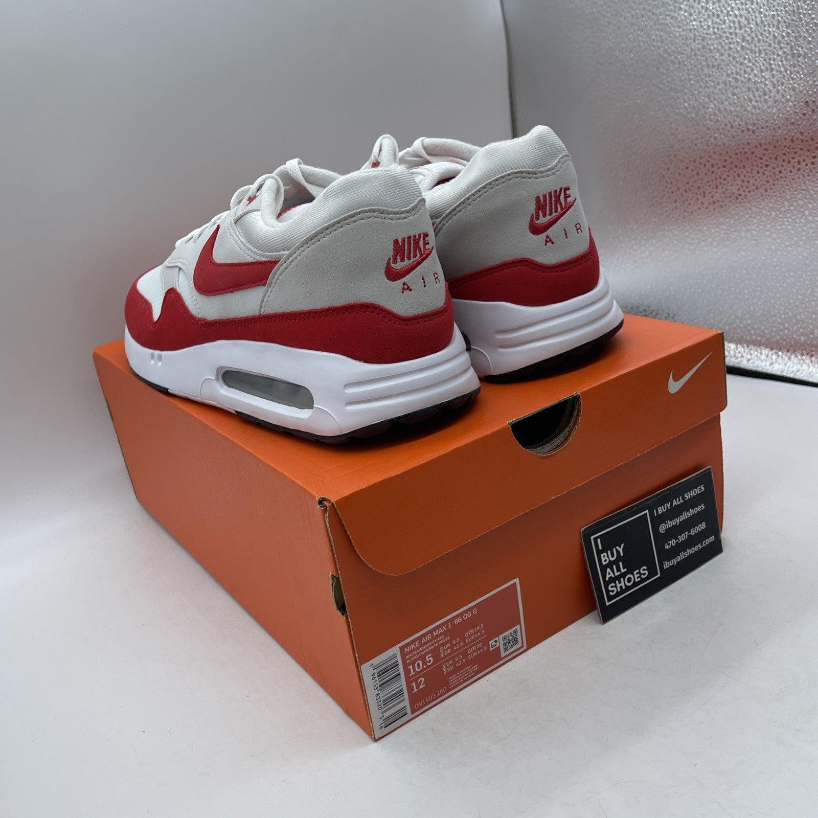 Size 10.5 - Nike Air Max 1 '86 OG Golf Big Bubble Red (DV1403-160)