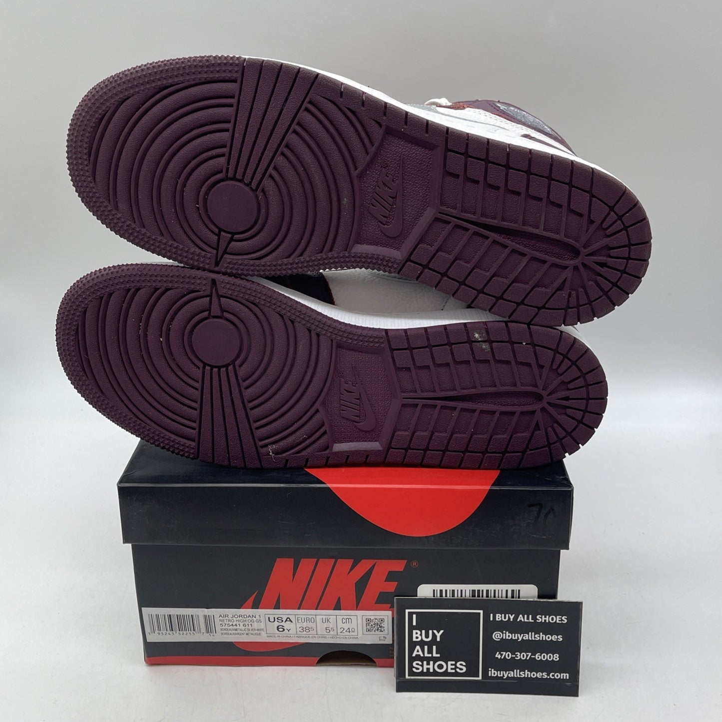 Size 6Y (GS) - Air Jordan 1 Retro OG High Bordeaux (575441-611)