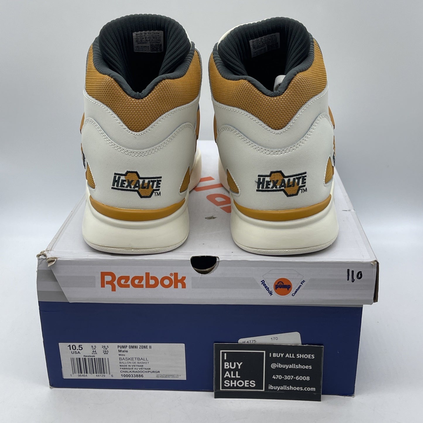 Size 10.5 - Reebok Pump Omni Zone 2 Radiant Ochre Brown Leather (100033886)