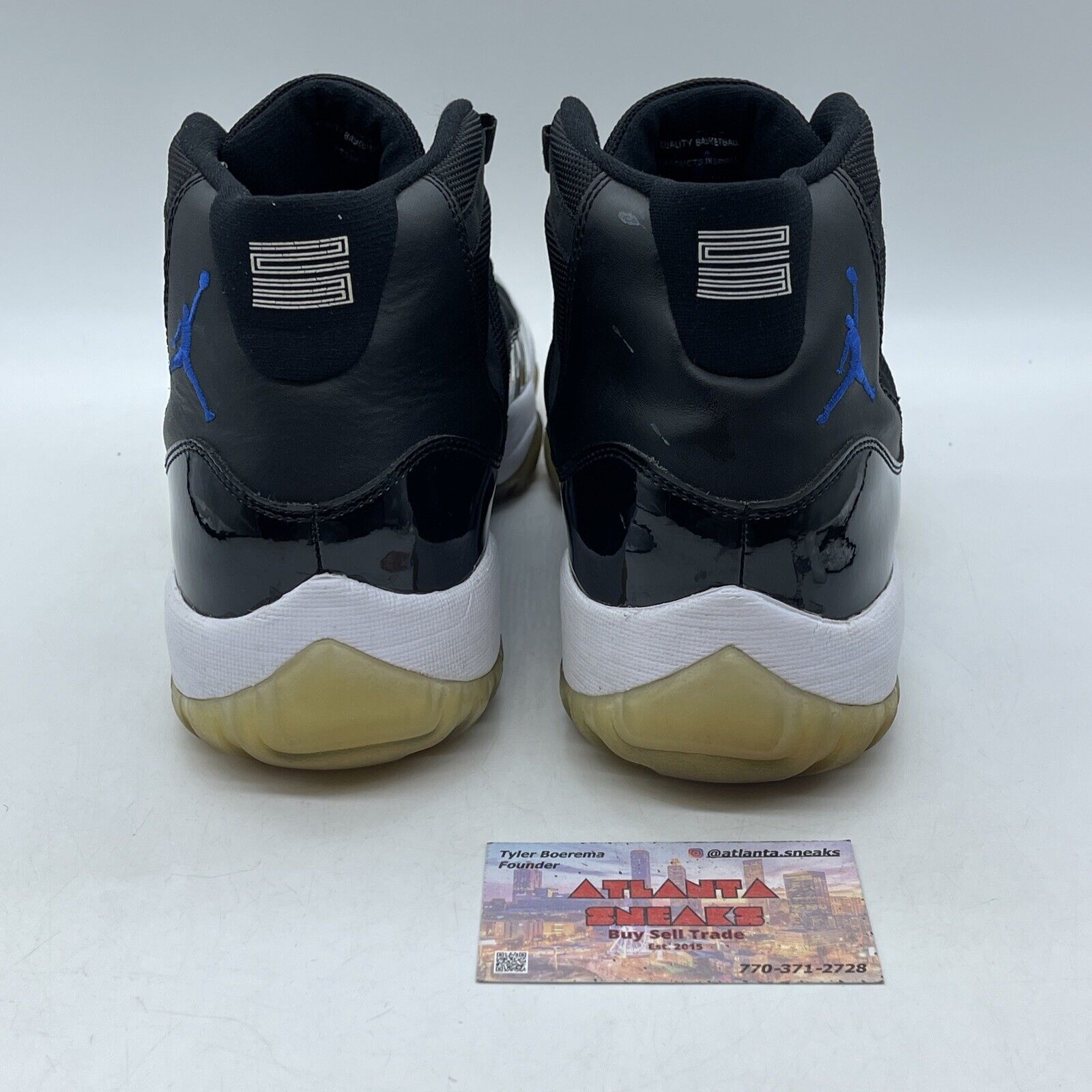 Size 12 - Air Jordan 11 Retro 2009 Space Jam Blue Black Suede White (378037-041)
