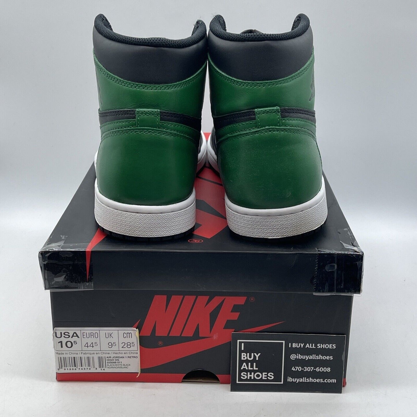 Size 10.5 - Air Jordan 1 Retro OG Prm High Yin Yang (CUSTOM) Green (555088-011)
