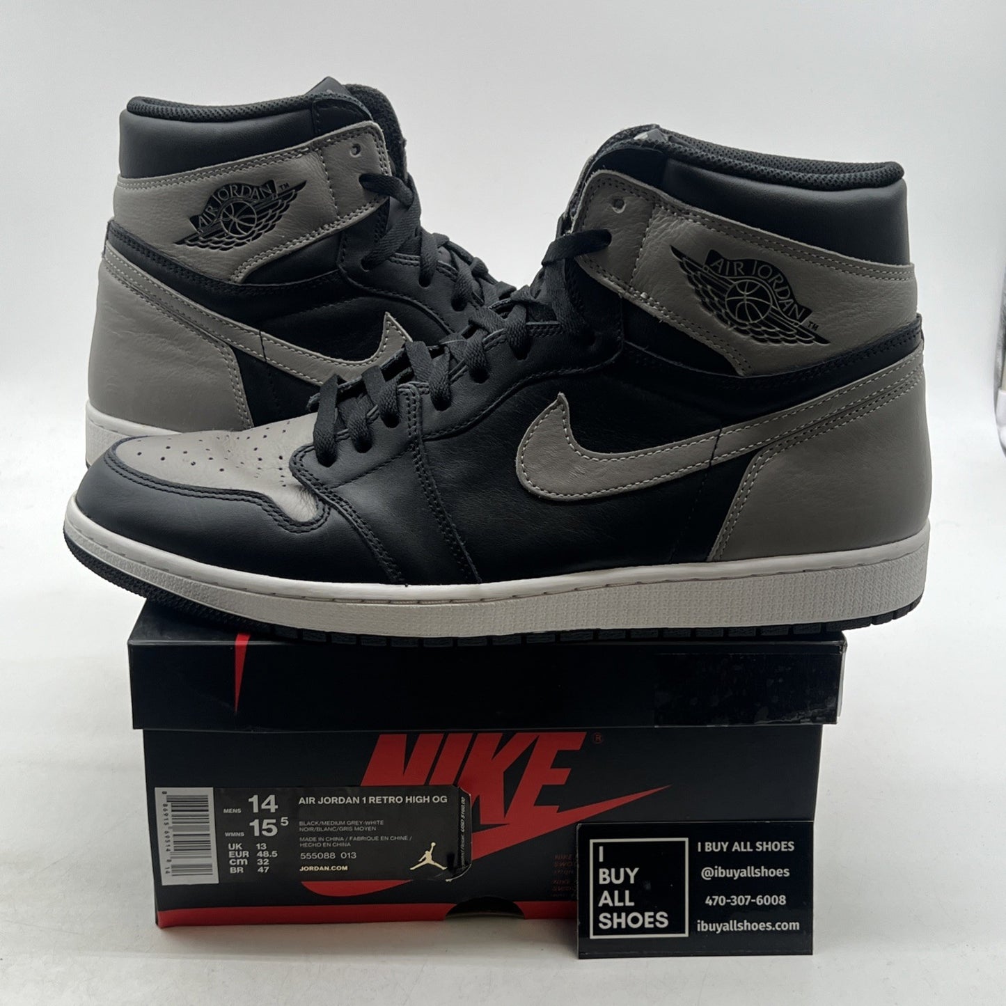 Size 14 - Air Jordan 1 Retro OG High Shadow (555088-013)