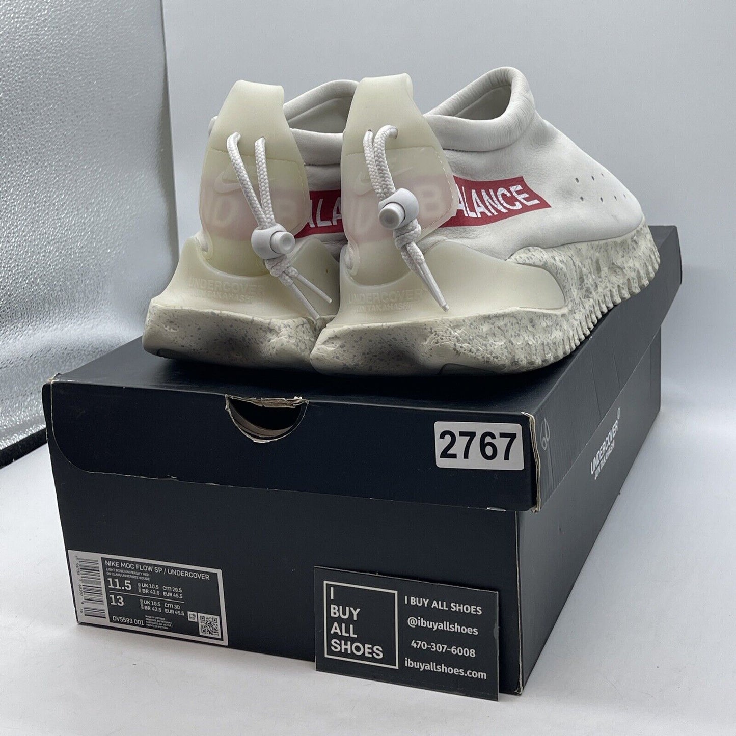 Size 11.5 - Nike Undercover x Moc Flow SP Light Bone White Red Suede (DV5593-001