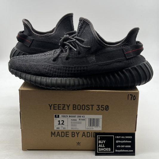 Size 12 - adidas Yeezy Boost 350 V2 Low Black Non-Reflective (FU9006)
