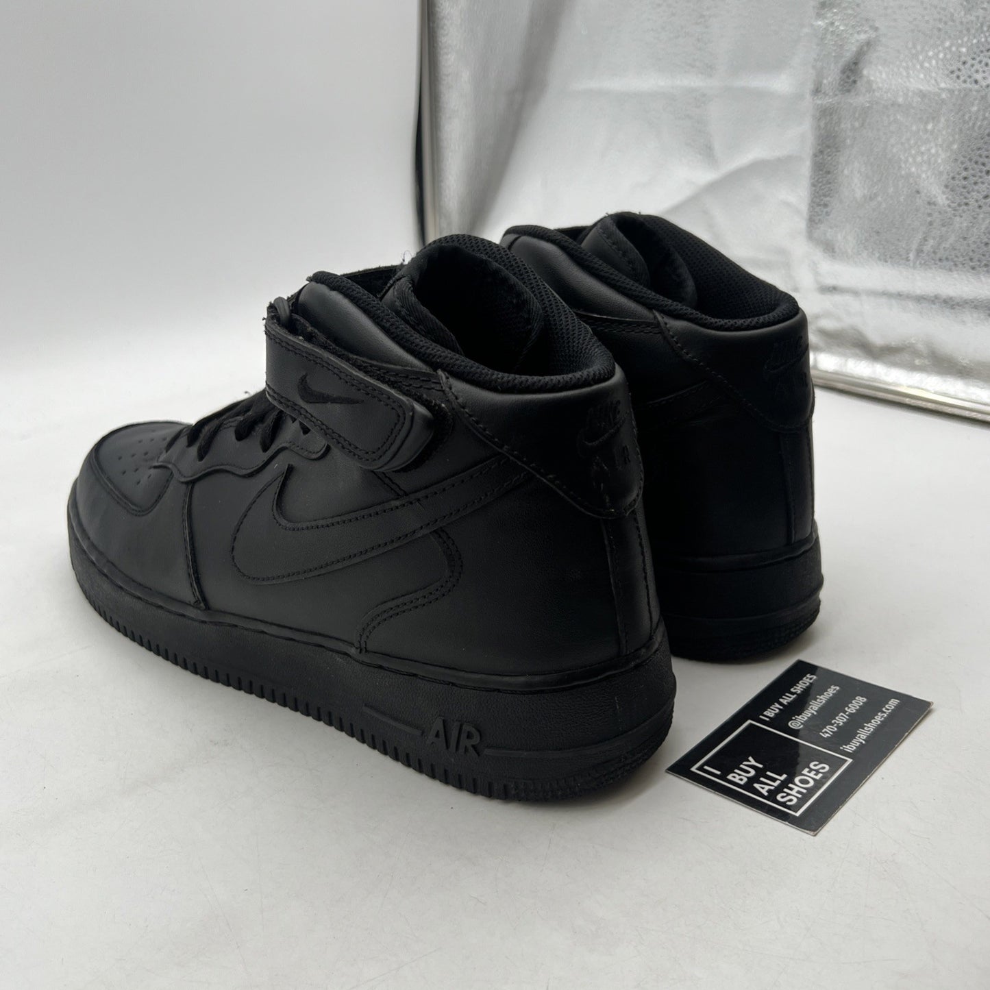 Size 12 - Nike Air Force 1 '07 Mid Triple Black (315123-001)