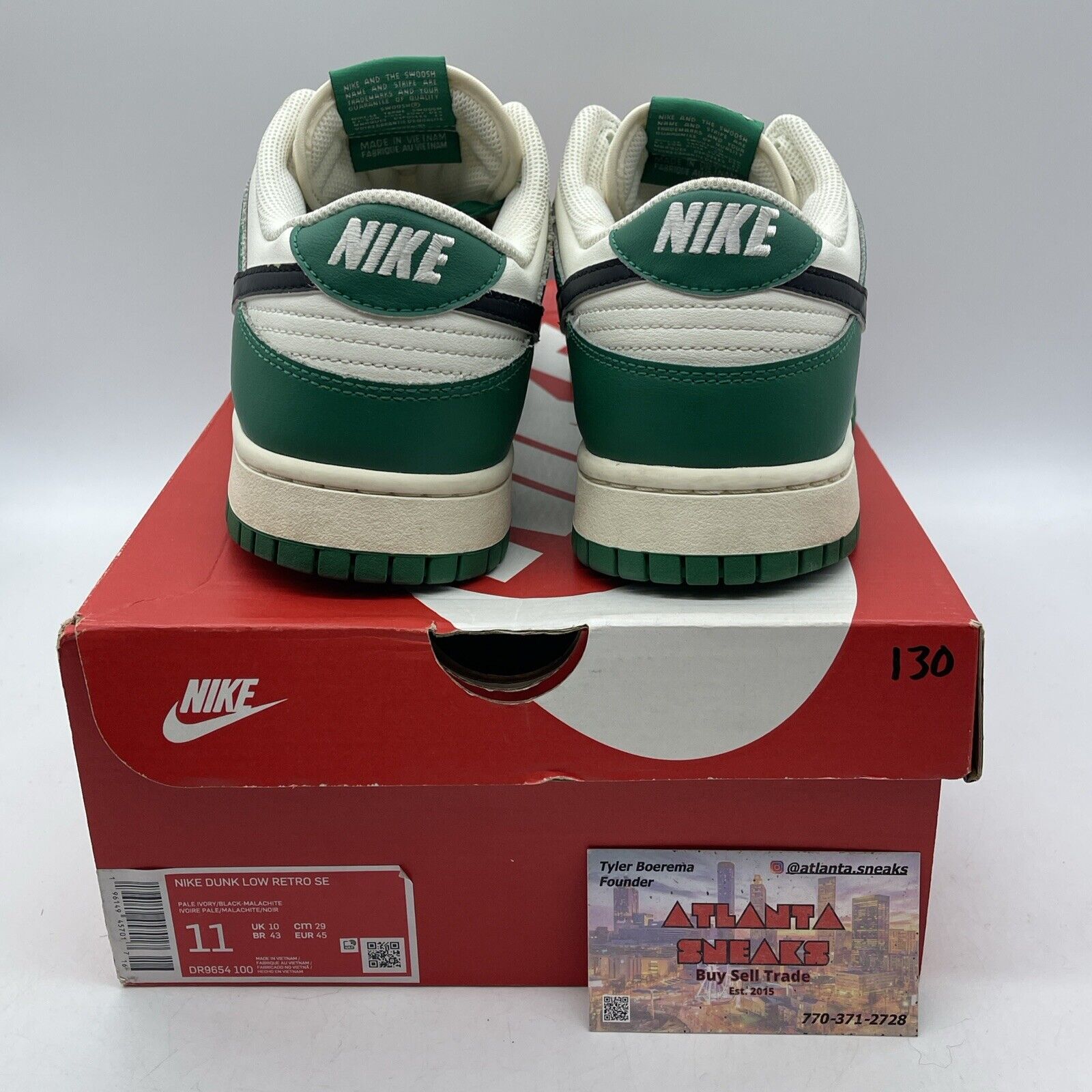 Size 11 - Nike Dunk Low SE Lottery Pack - Malachite Black Leather (DR9654-100)