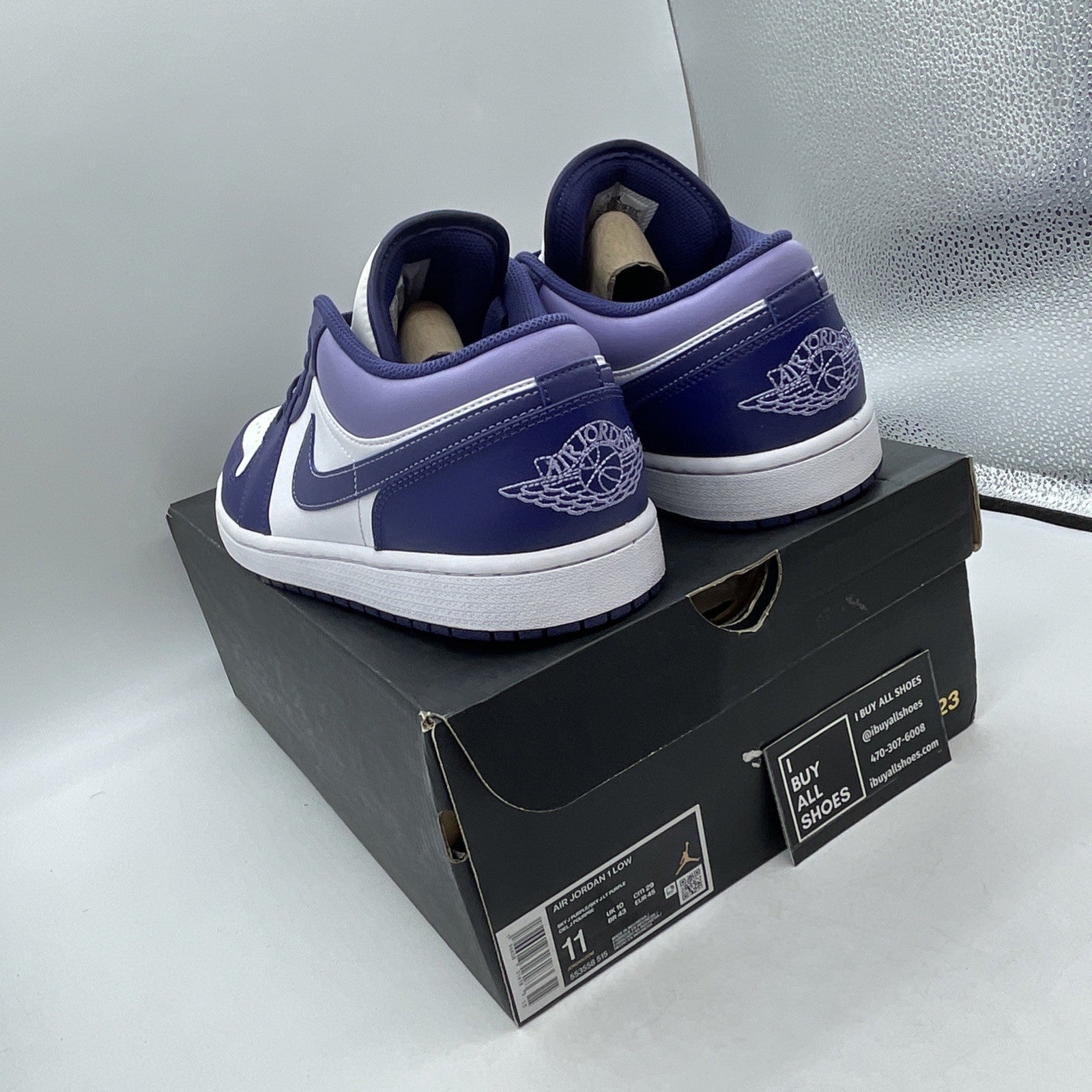 Size 11 - Air Jordan 1 Low Sky J Purple (553558-515)
