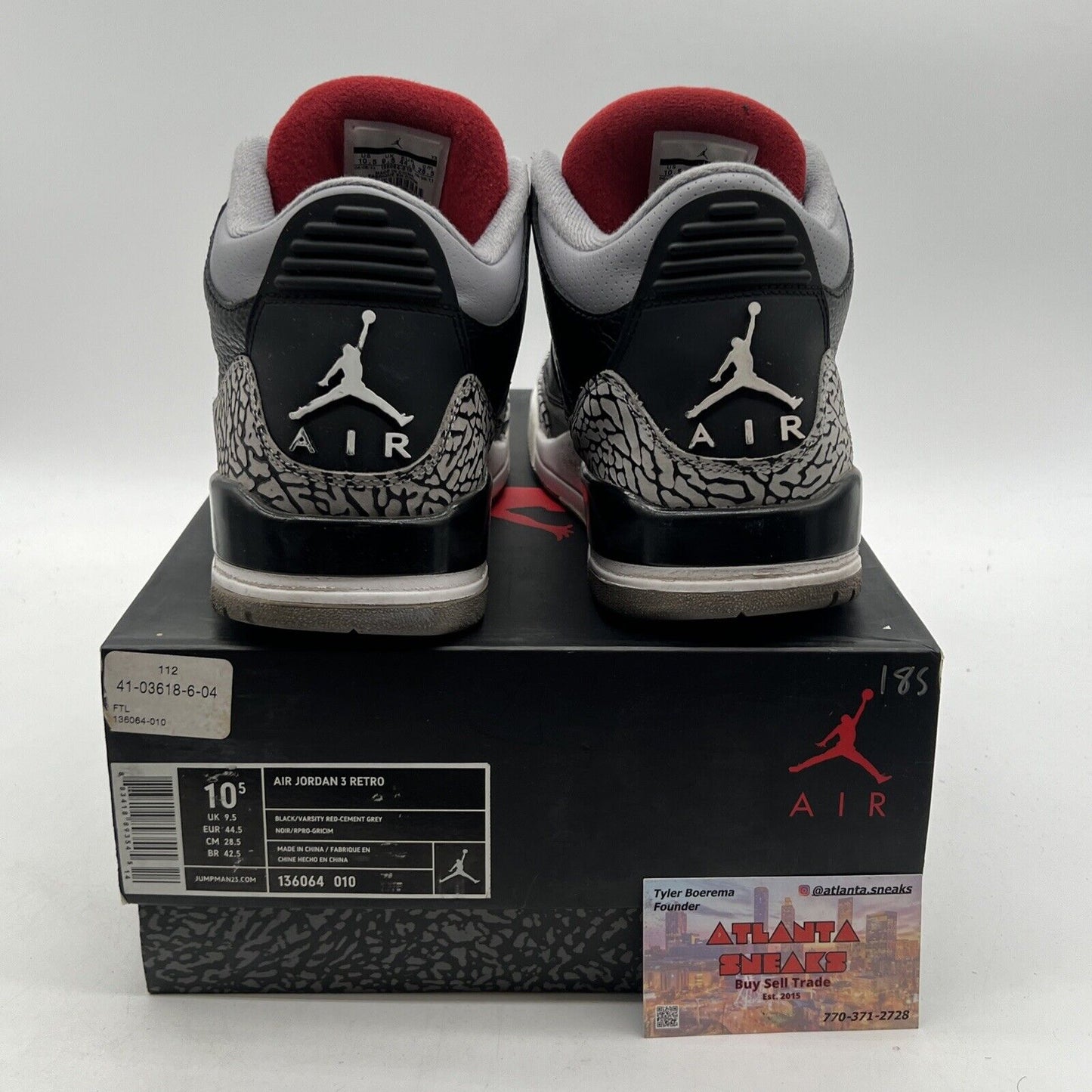 Size 10.5 - Jordan 3 Retro release 2011 (136064-010)