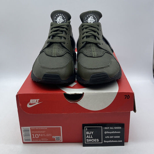 Size 10.5 - Nike Air Huarache Cargo Khaki Black Green Suede Rubber (DZ4506-300)