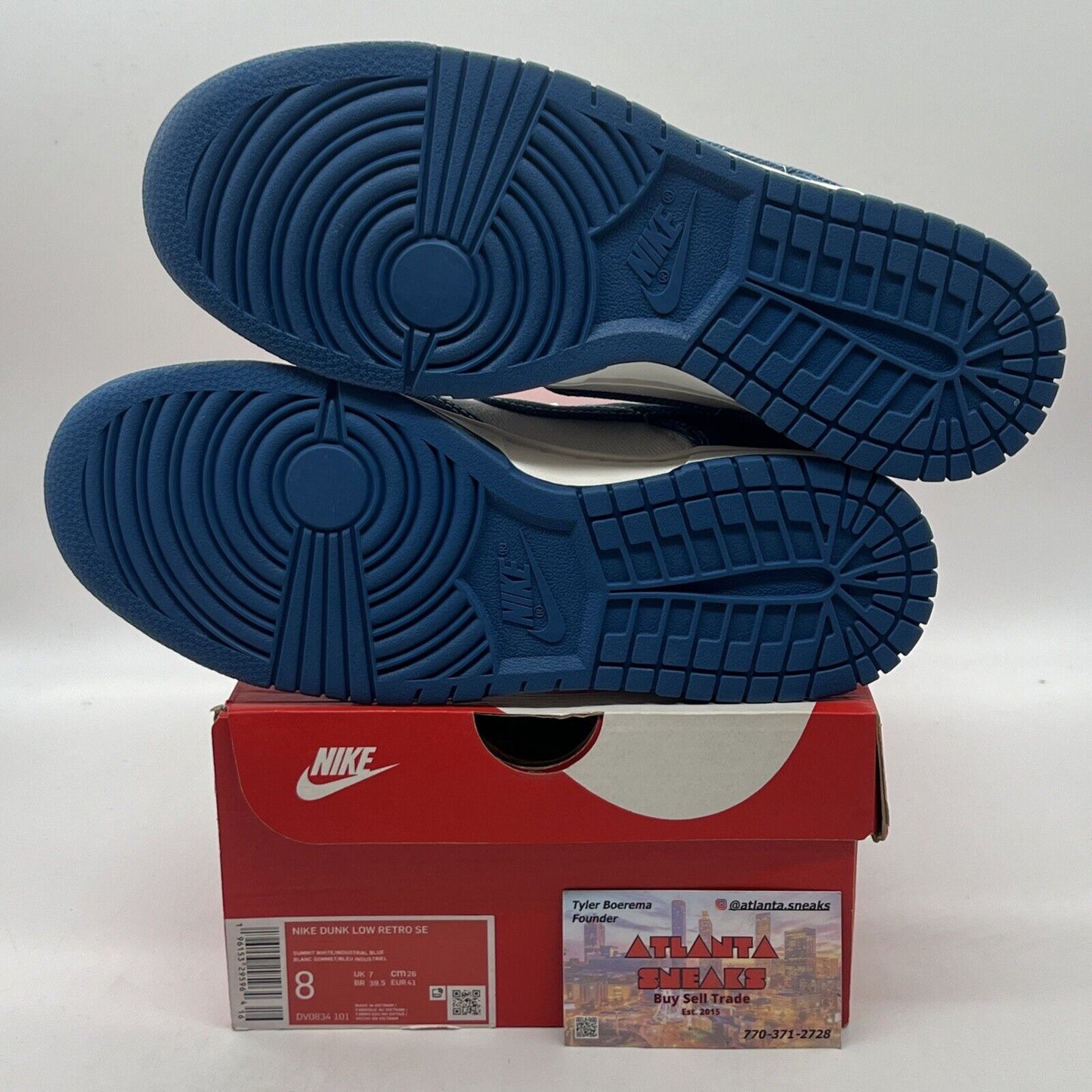 Size 8 - Nike Dunk Low SE Sashiko - Industrial Blue Brand New Og All