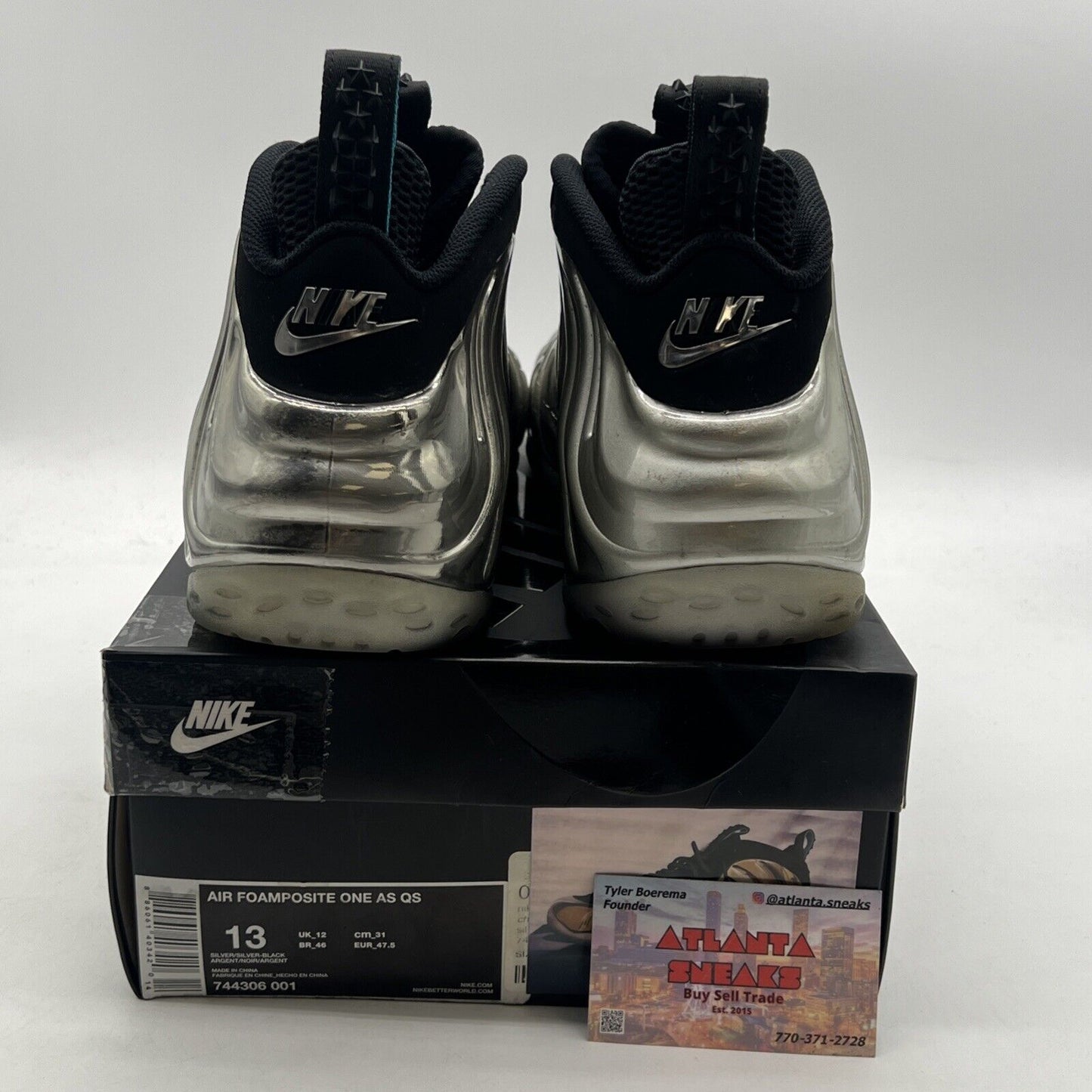Size 13 - Nike Air Foamposite One QS All-Star - Chromeposite (744306-001)