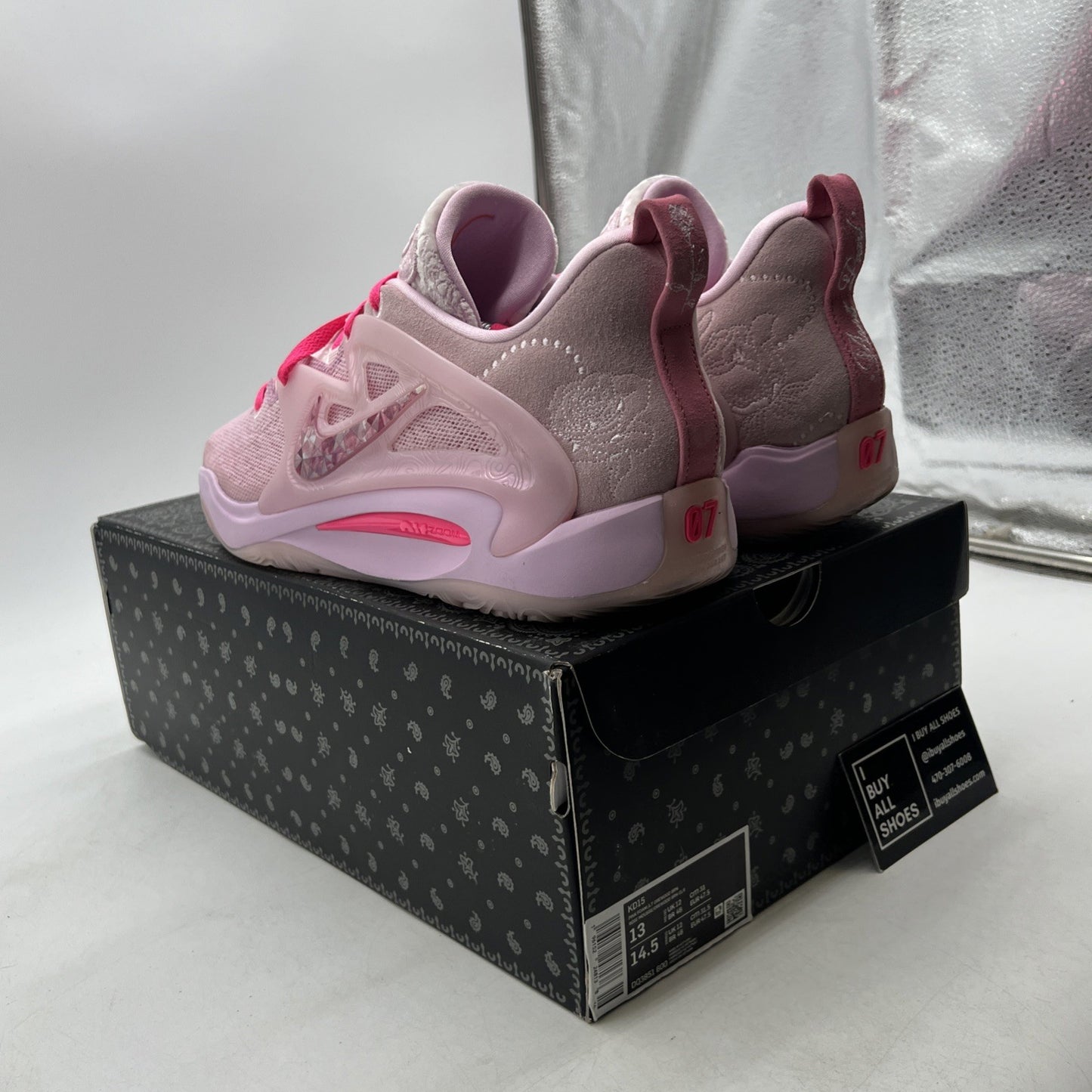 Size 13 - Nike KD 15 NRG Low Aunt Pearl (DQ3851-600)
