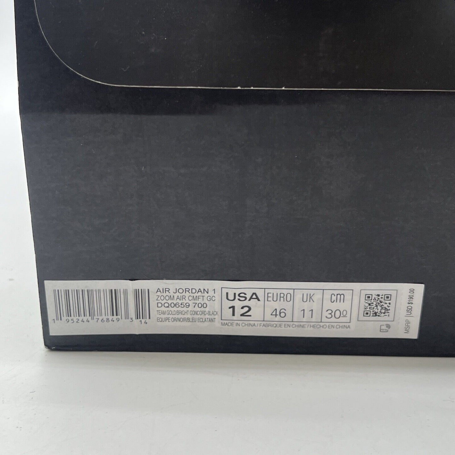 Size 12 - Air Jordan 1 Zoom Comfort Gold Laser (DQ0659-700)