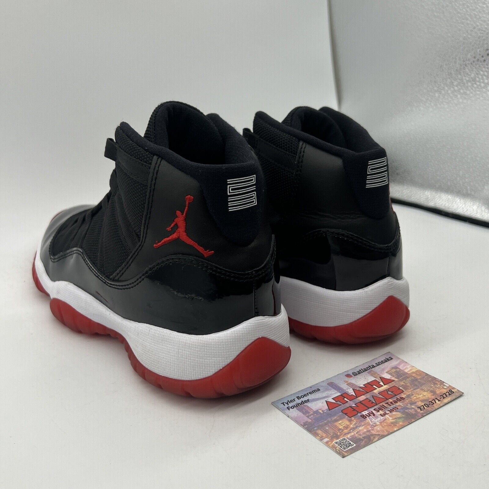 Size 5 - Jordan 11 Retro Bred 2019 (GS) Black Red White Leather  (378038-010)