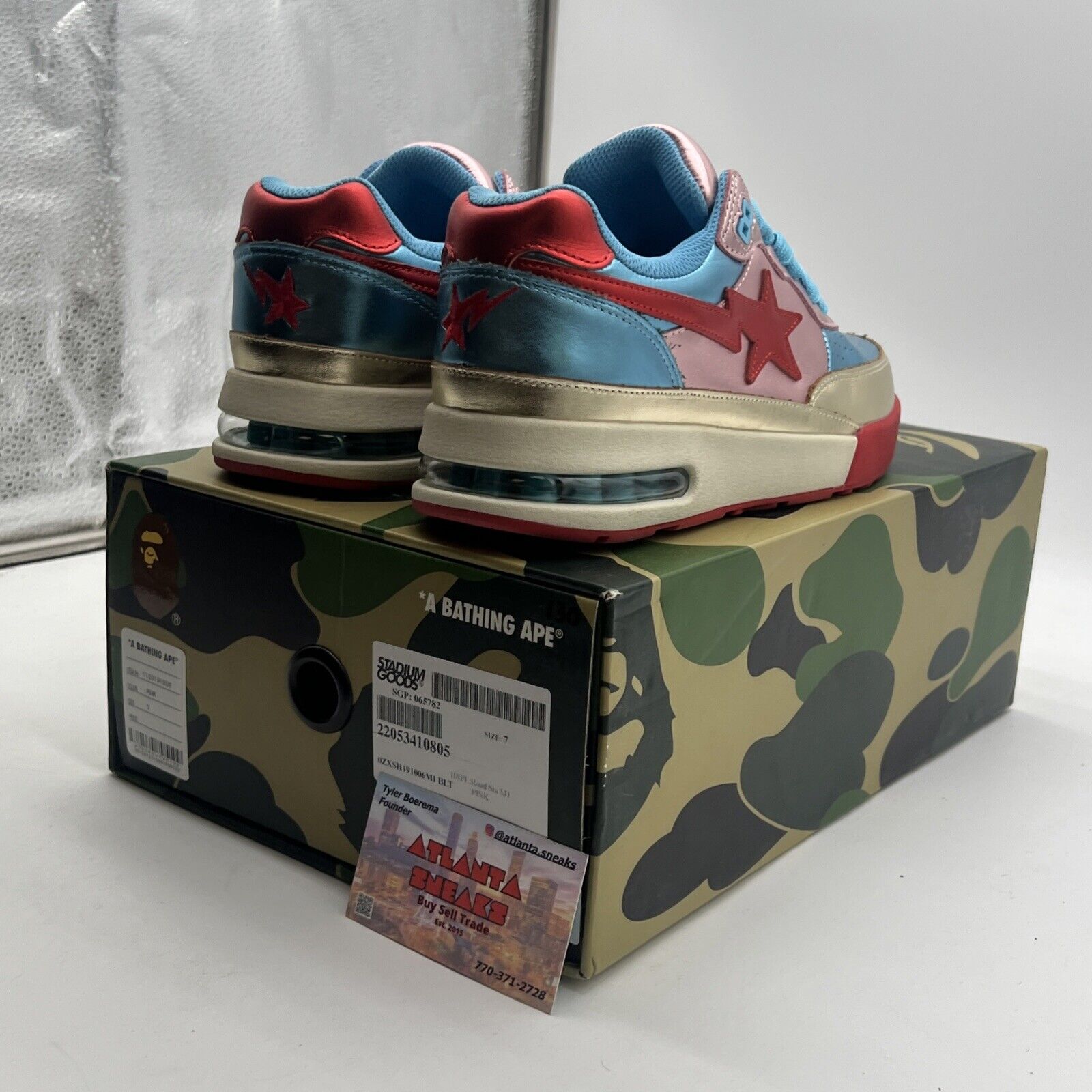 Size 7 - BAPE ROAD STA sneakers pink a bathing ape BAPE STA