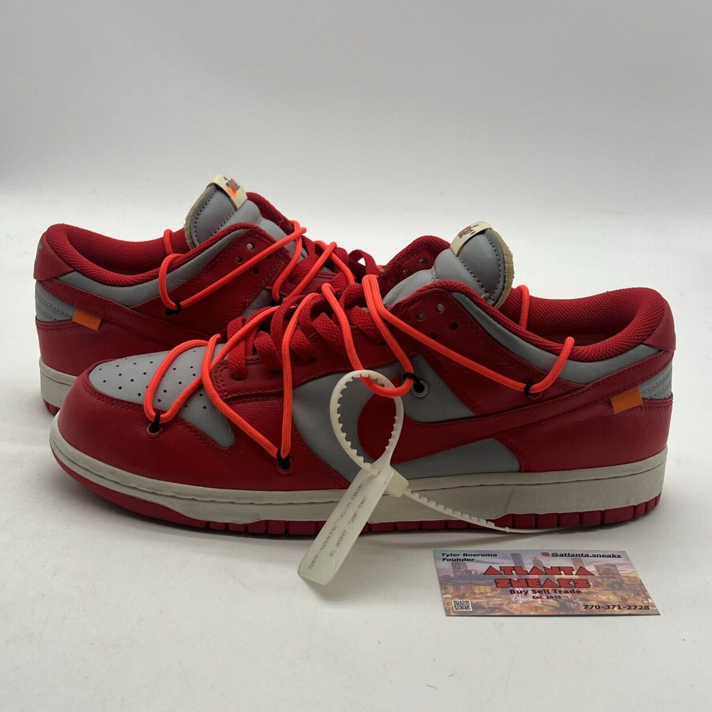 Size 11.5 - Nike Dunk Low x OFF-WHITE University Red 2019 (CT0856-600)