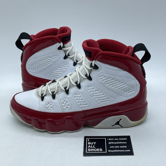 Size 10 - Air Jordan 9 Retro Gym Red White Black Leather (302370-160)