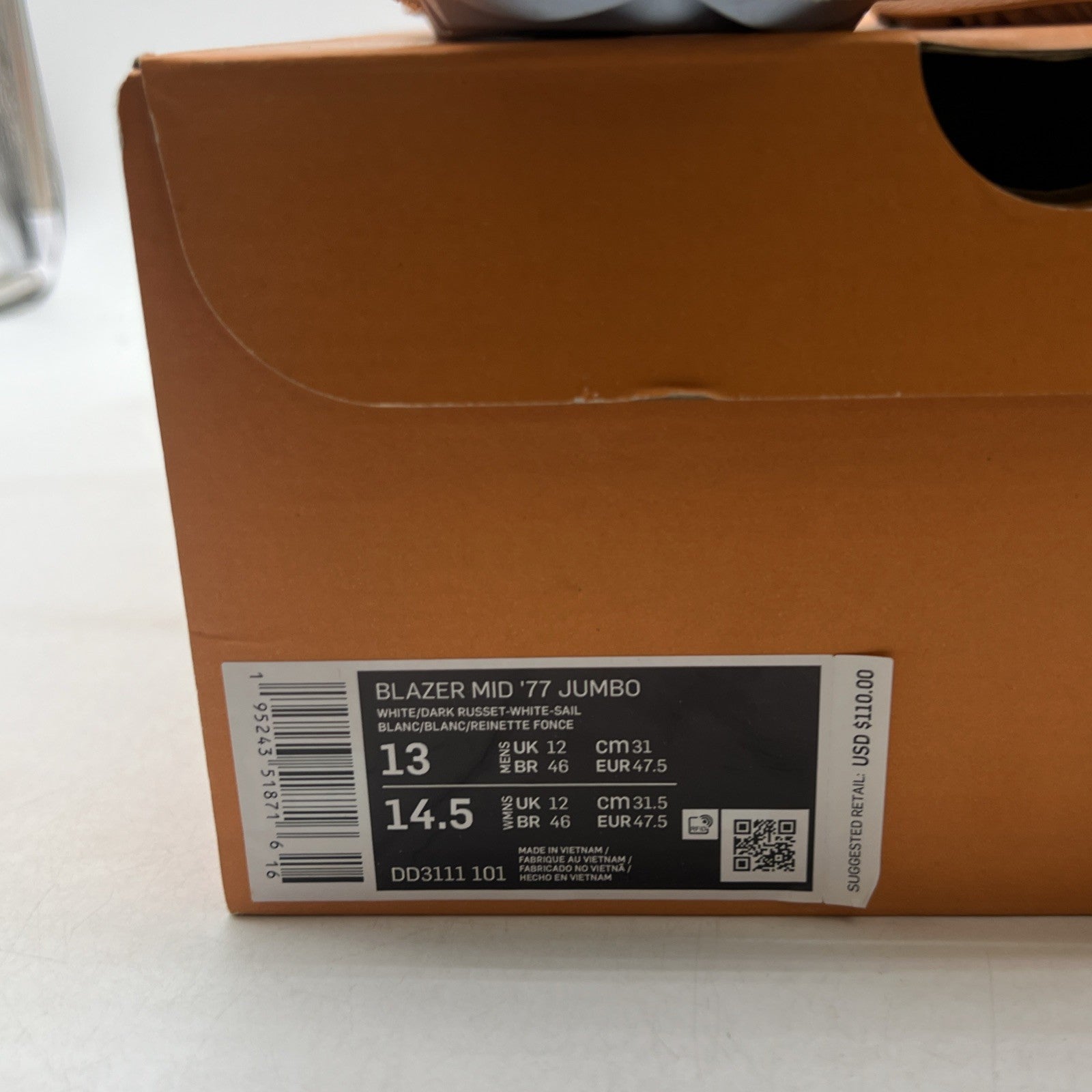 Size 13 - Nike Blazer '77 Jumbo Mid Dark Russet (DD3111-101)