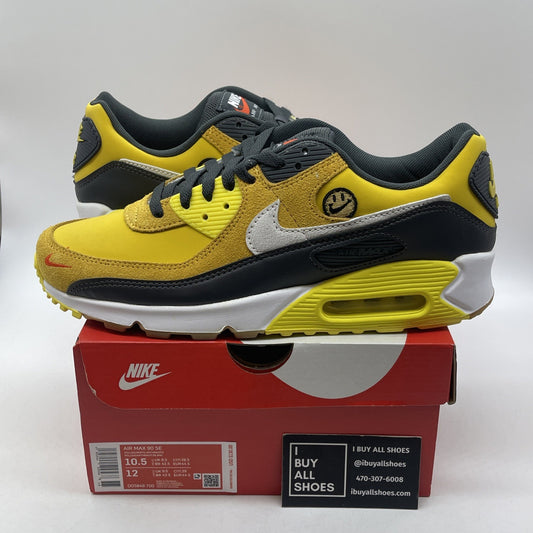 Size 10.5 - Nike Air Max 90 SE Go The Extra Smile Yellow Black (DO5848-700)