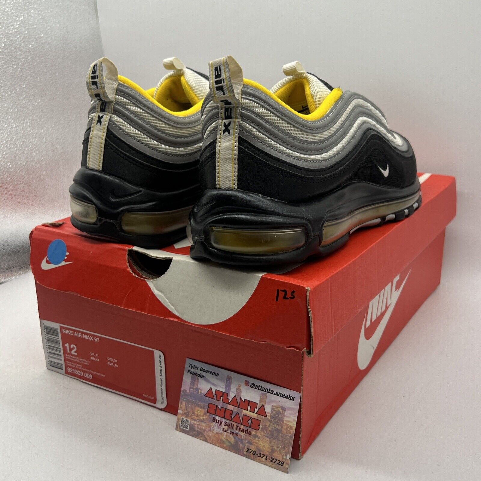 Size 12 - Nike Air Max 97 Steelers Yellow Grey Black