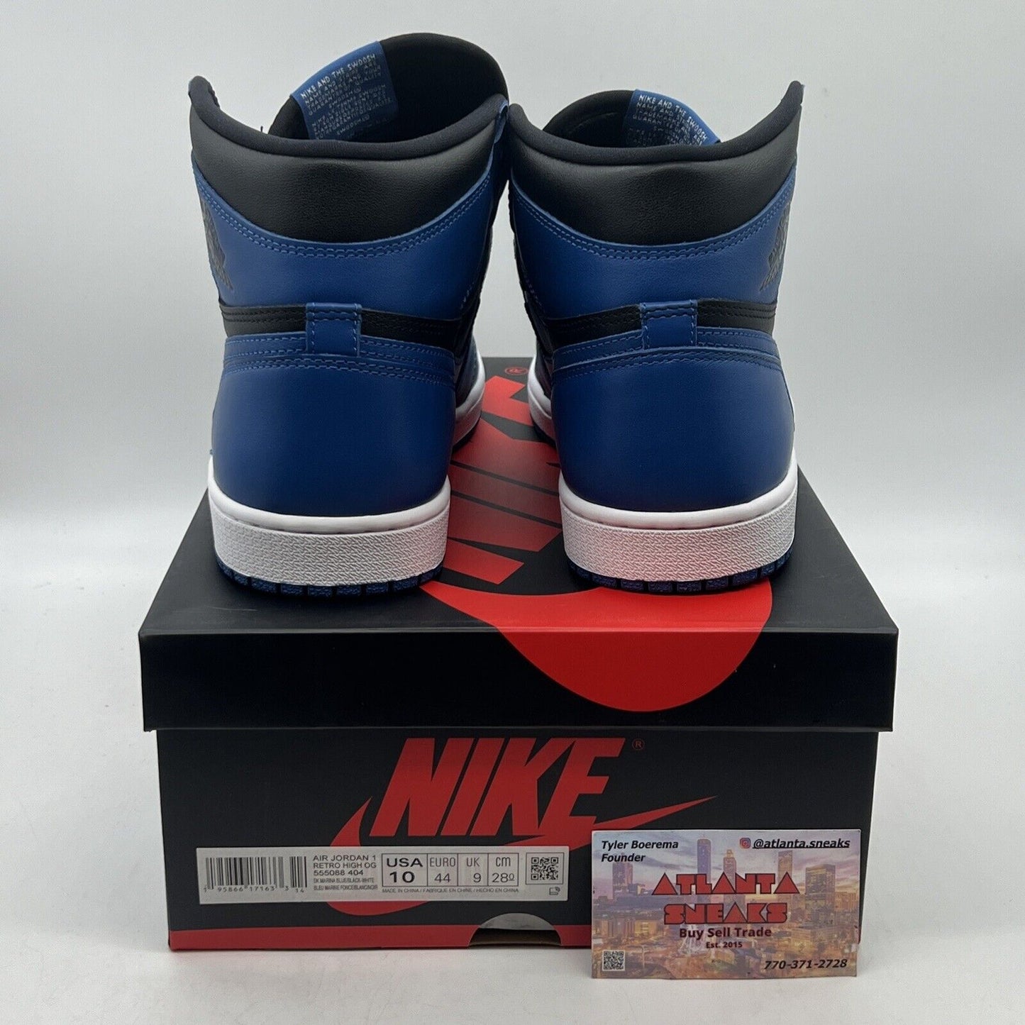 Size 10 - Jordan 1 Retro OG High Dark Marina Blue Brand New Og All