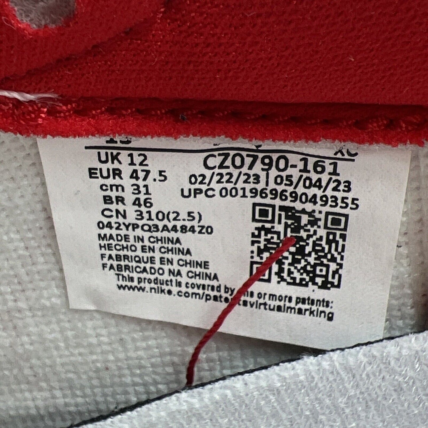 Size 13 - Air Jordan 1 Retro OG Low University Red (CZ0790-161)