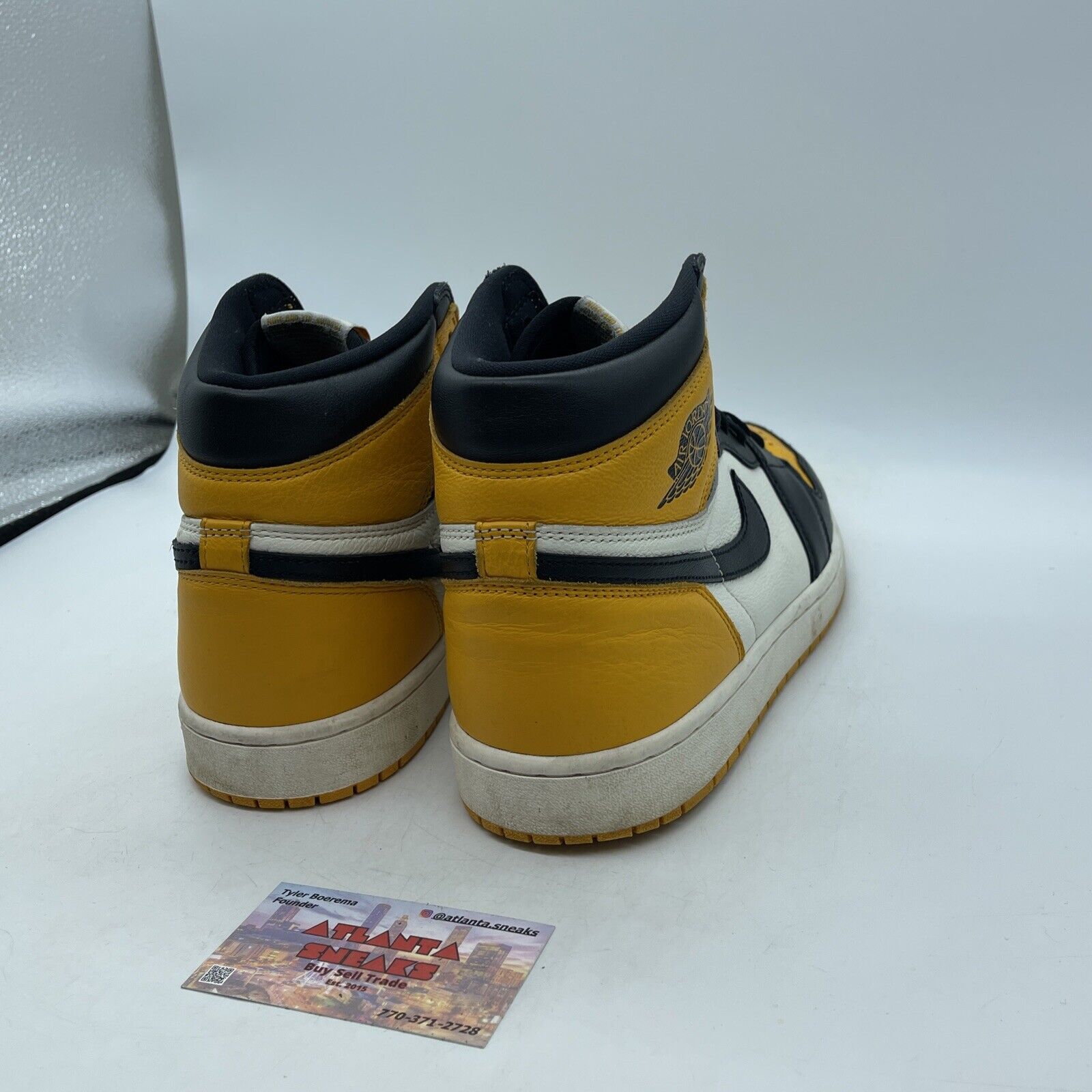 Size 11 - Jordan 1 Retro OG High Yellow Toe Black White Leather (555088-711)