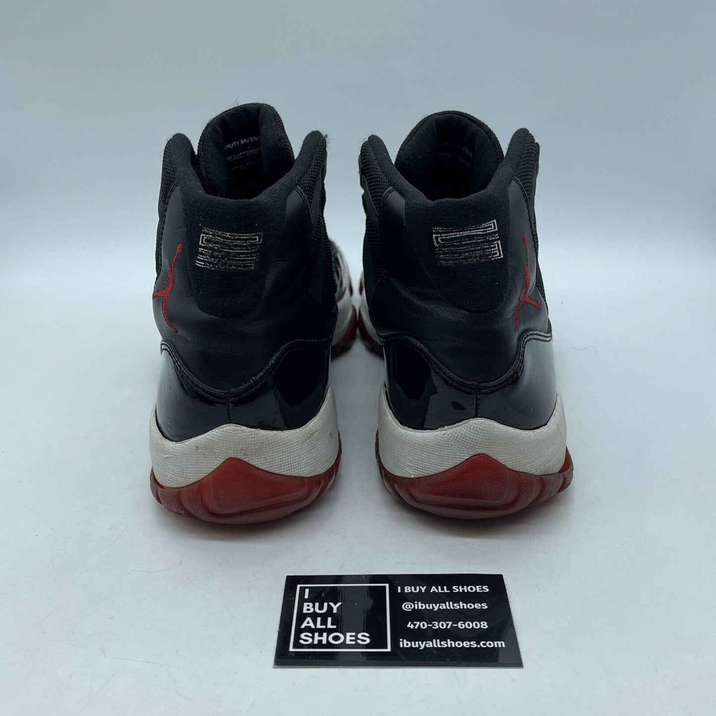 Size 11 - Jordan 11 Retro Bred 2012 Black White Red Leather Suede (378037-010)