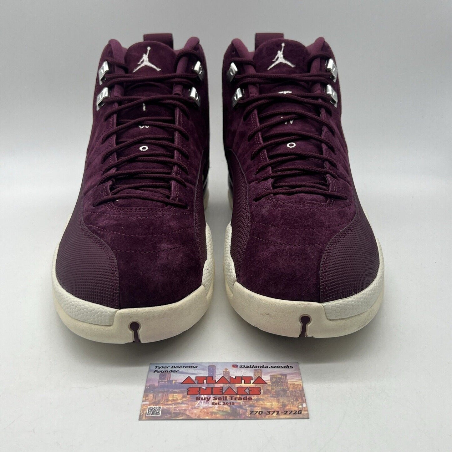 Size 14 - Air Jordan 12 Retro Bordeaux Suede White (130690-617)