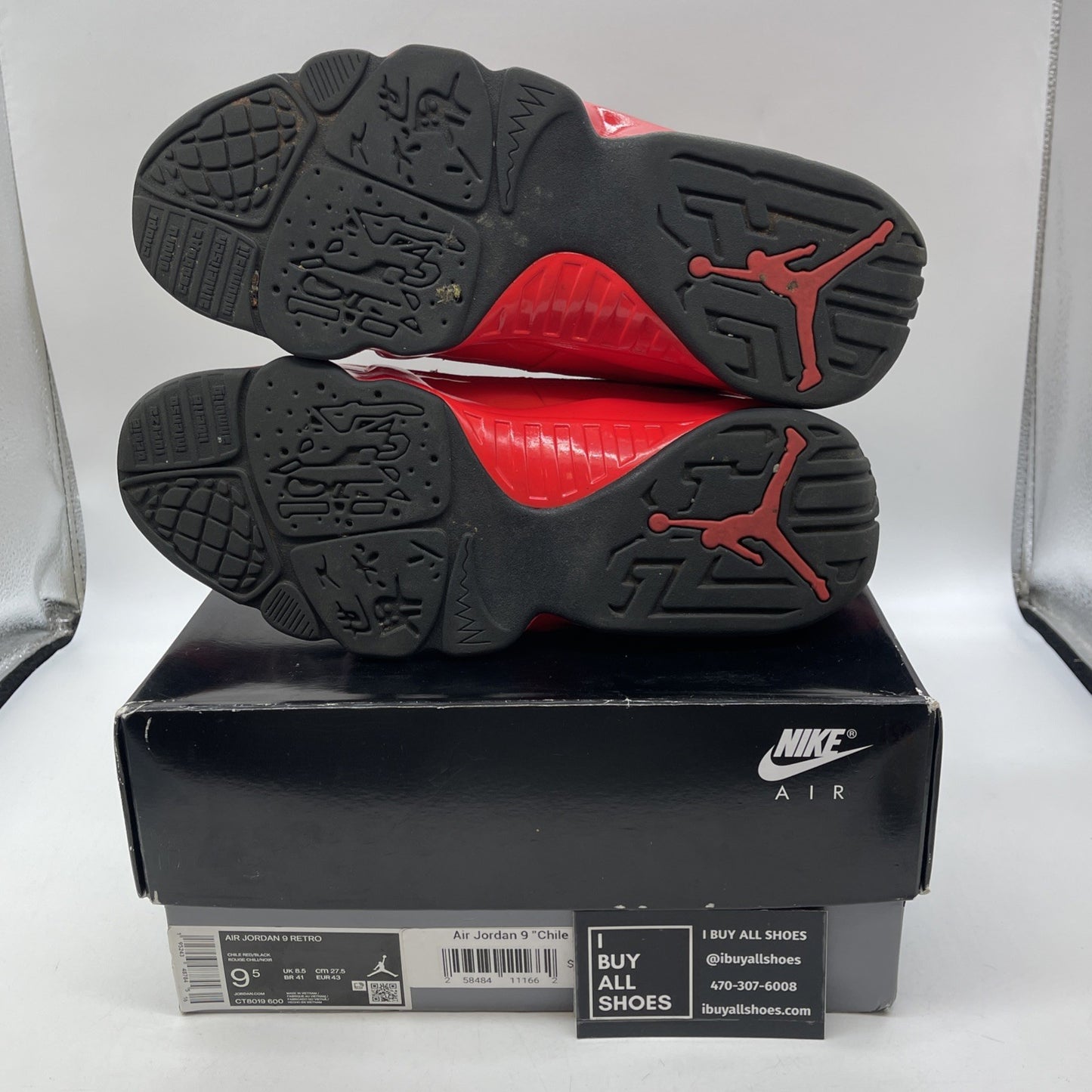 Size 9.5 - Jordan 9 Chile Red Black Leather (CT8019-600)