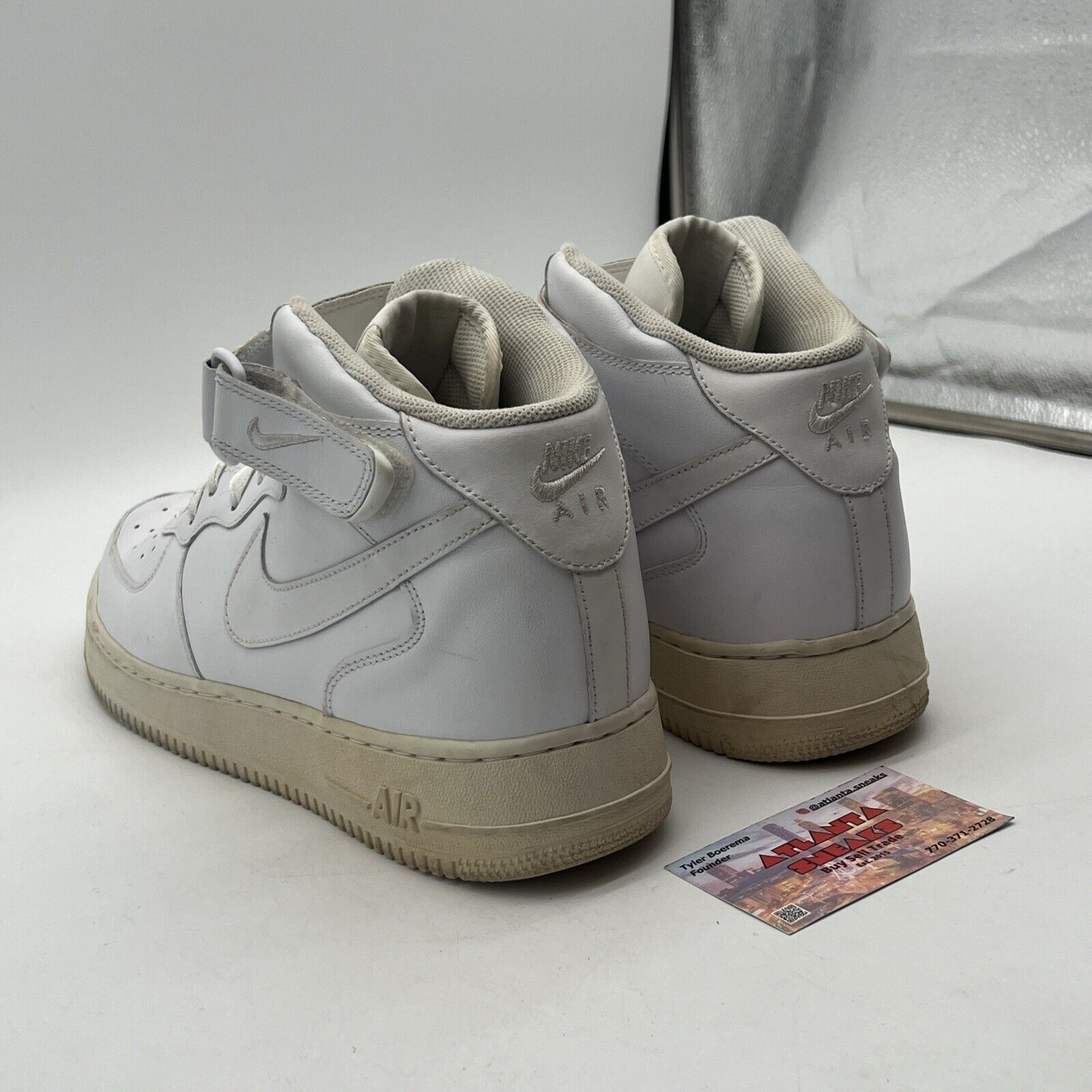 Size 13 - Nike Air Force 1 '07 Mid White Leather (315123-111)