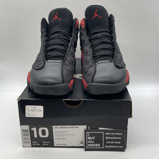 Size 10 - Air Jordan 13 Retro 2013 Bred Red Black Leather (414571-010)
