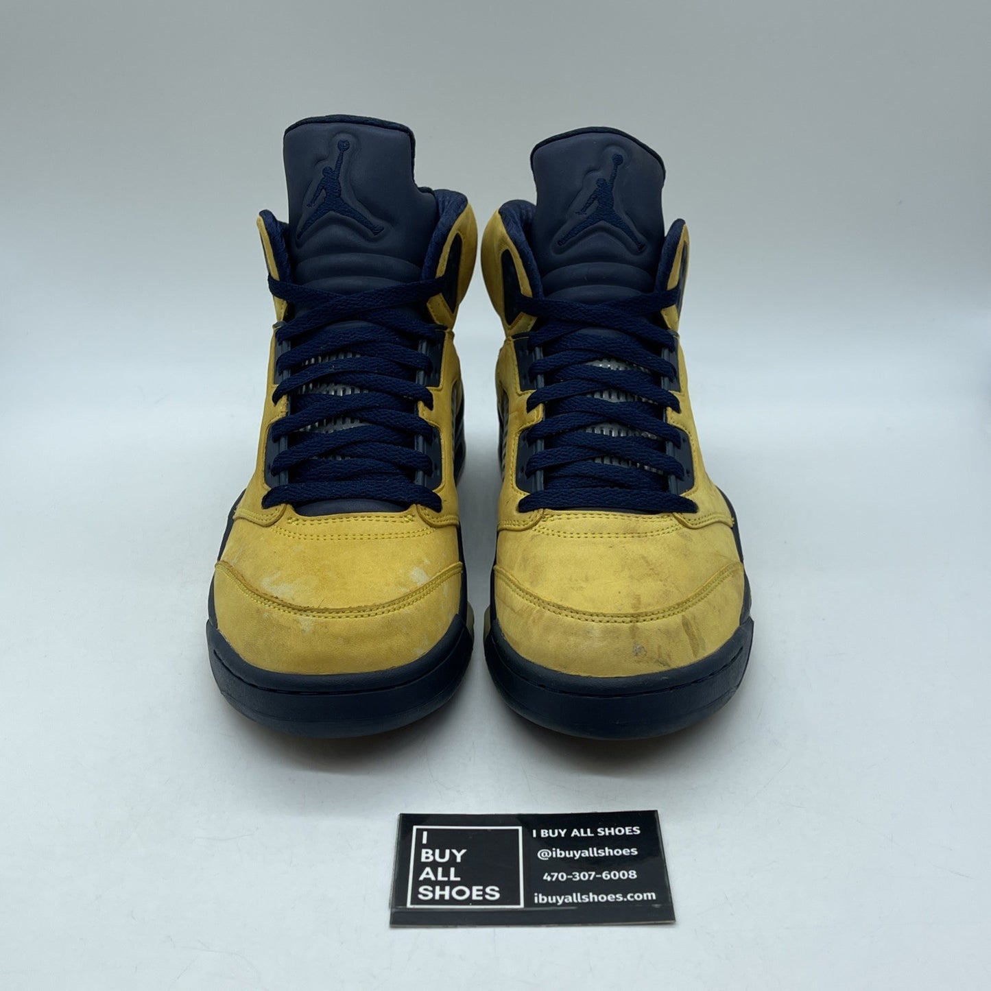 Size 9.5 - Air Jordan 5 Retro SP Michigan Yellow Blue Suede (CQ9541-704)