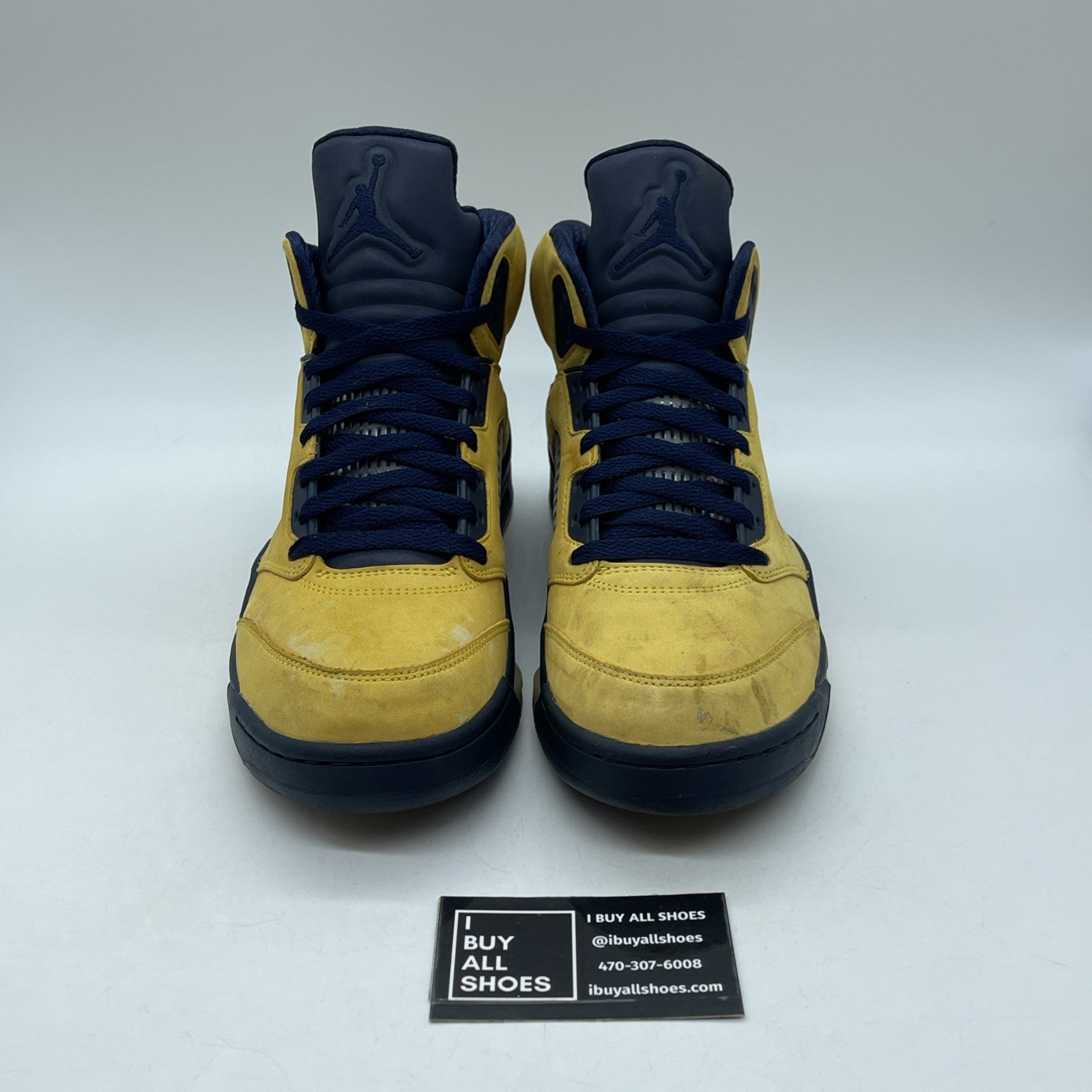 Size 9.5 - Air Jordan 5 Retro SP Michigan Yellow Blue Suede (CQ9541-704)