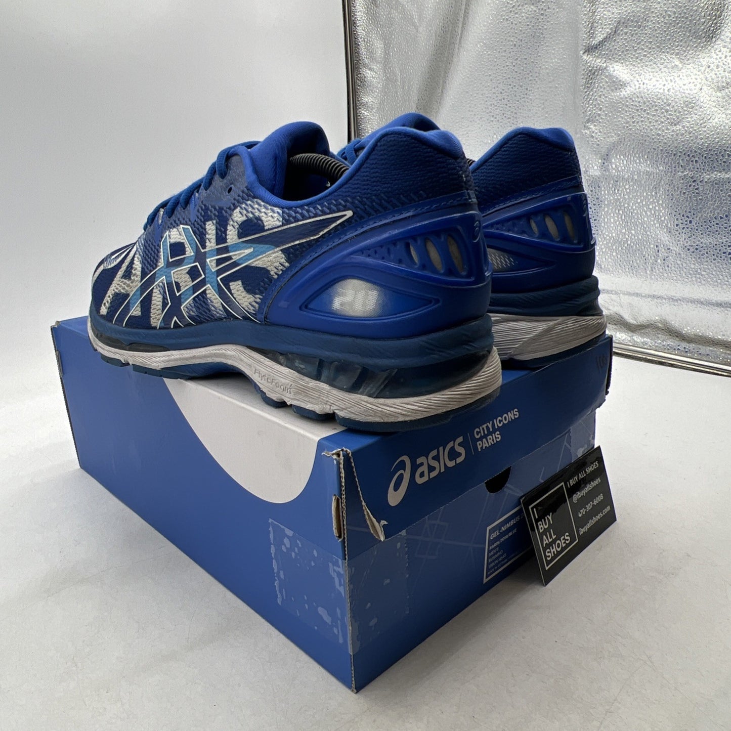 Size 11.5W - Asics Gel Nimbus 20 2018 Paris Marathon Running (T8B3N-4545)